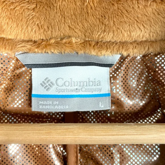 COLUMBIA Heavenly Long Vest Woman's LARGE Omni-Heat Zippered Pockets Outdoor EUC - Picture 5 of 9